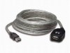 Cable extensión activa USB 2.0 alta velocidad 20 m, tipo A, M-H